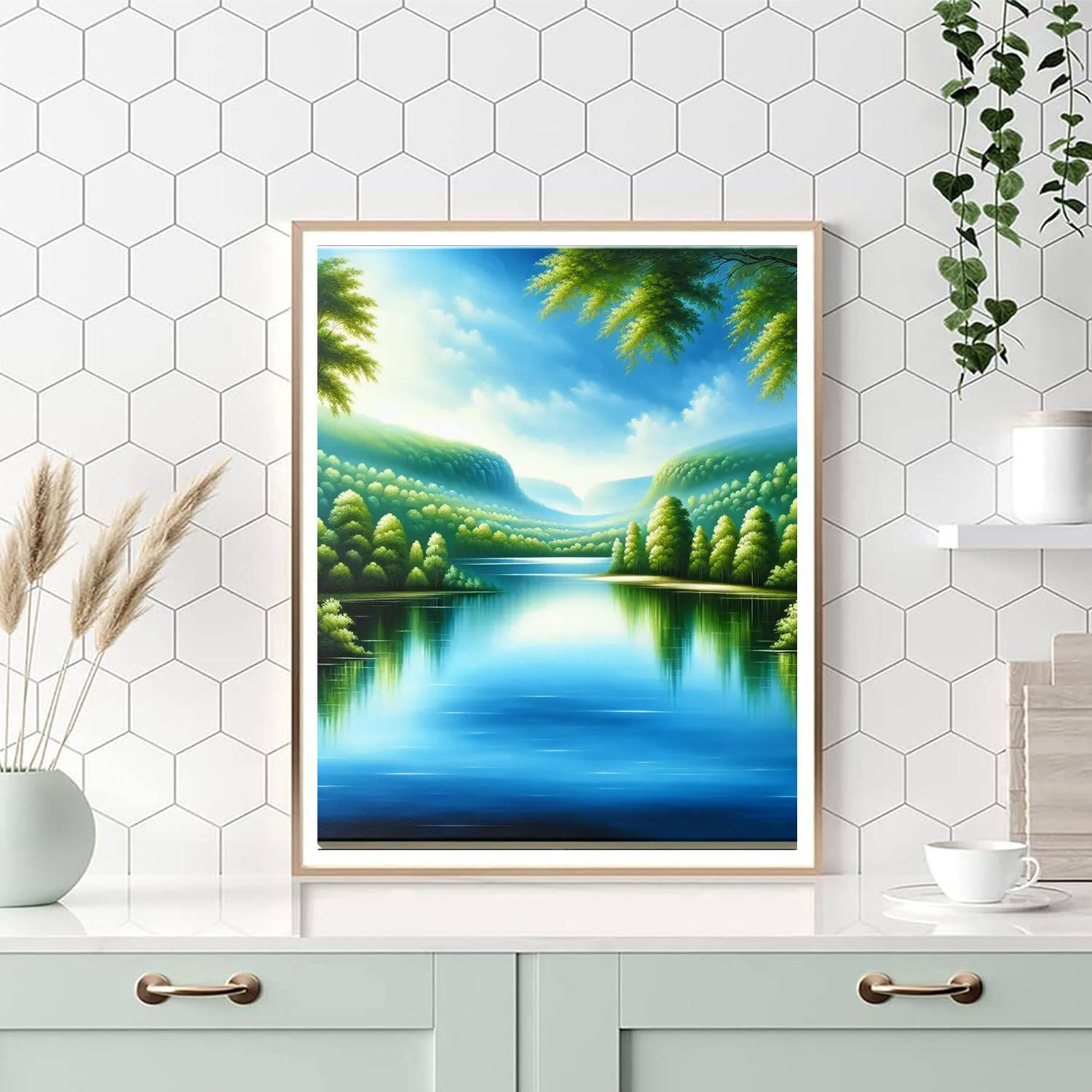 Serene Reflection In The Lake DIY Paint By Numbers