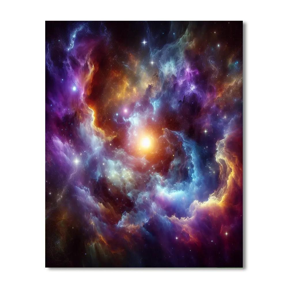 Galactic Nebula Adventure Painting By Numbers Kit