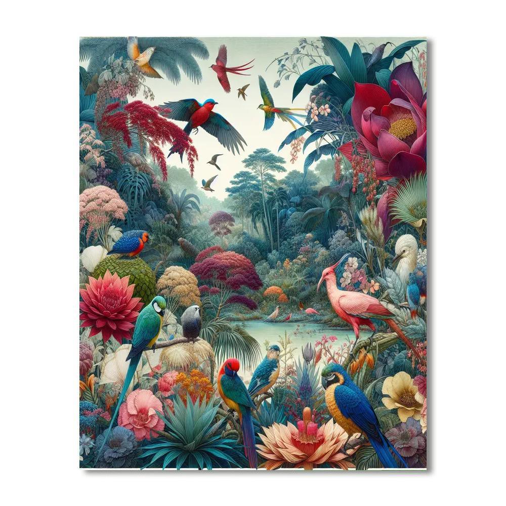 Charming Birdwatcher's Haven Paint By Color