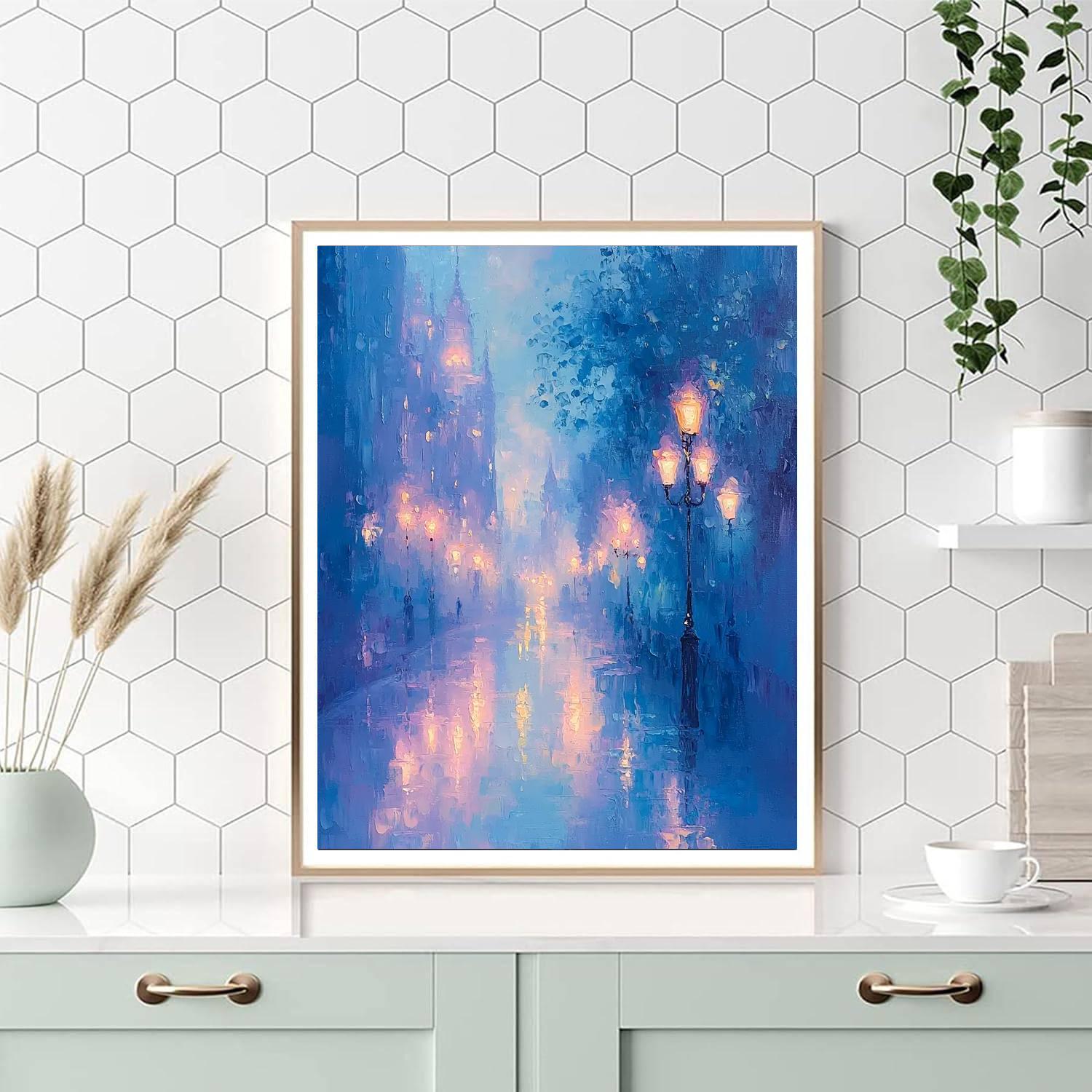 Edgar Degas Inspired Twilight Ballet's Reflections  Painting Number Kit