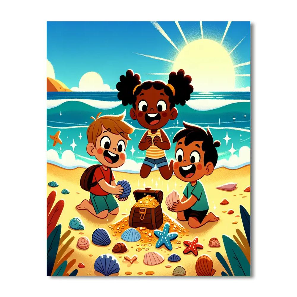 Beach Treasure Discovery Numbered Painting Kits