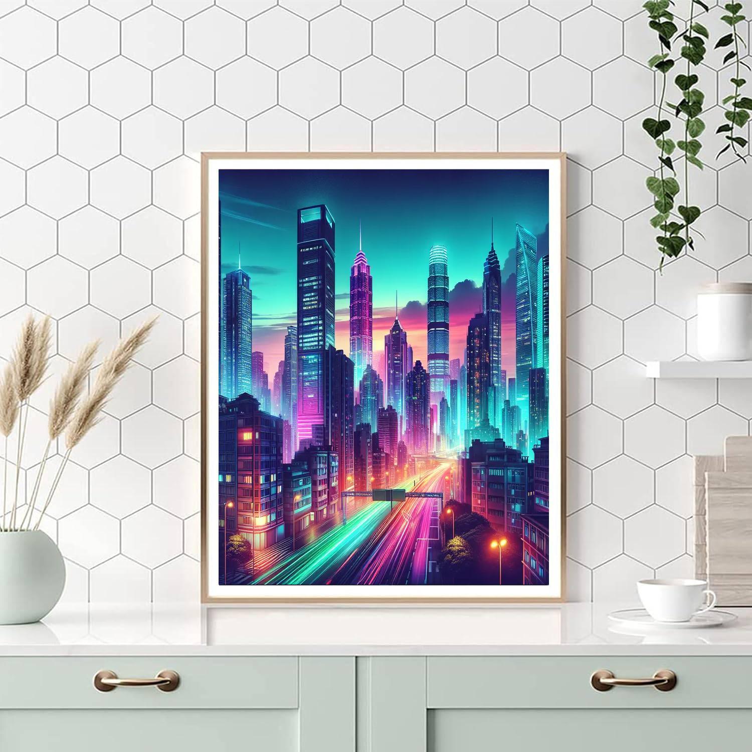 Energetic City Rhythm Paint By Numbers Art