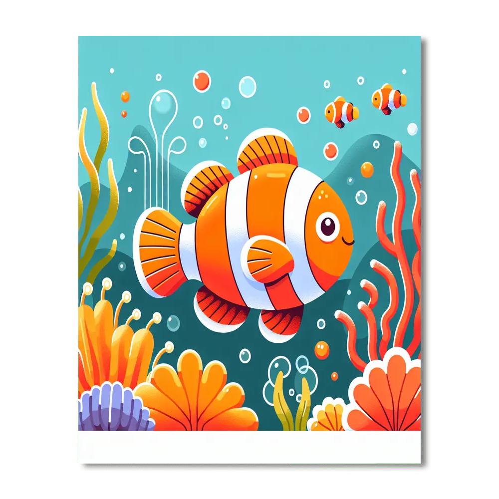 Happy Clownfish Numbered Painting Kits