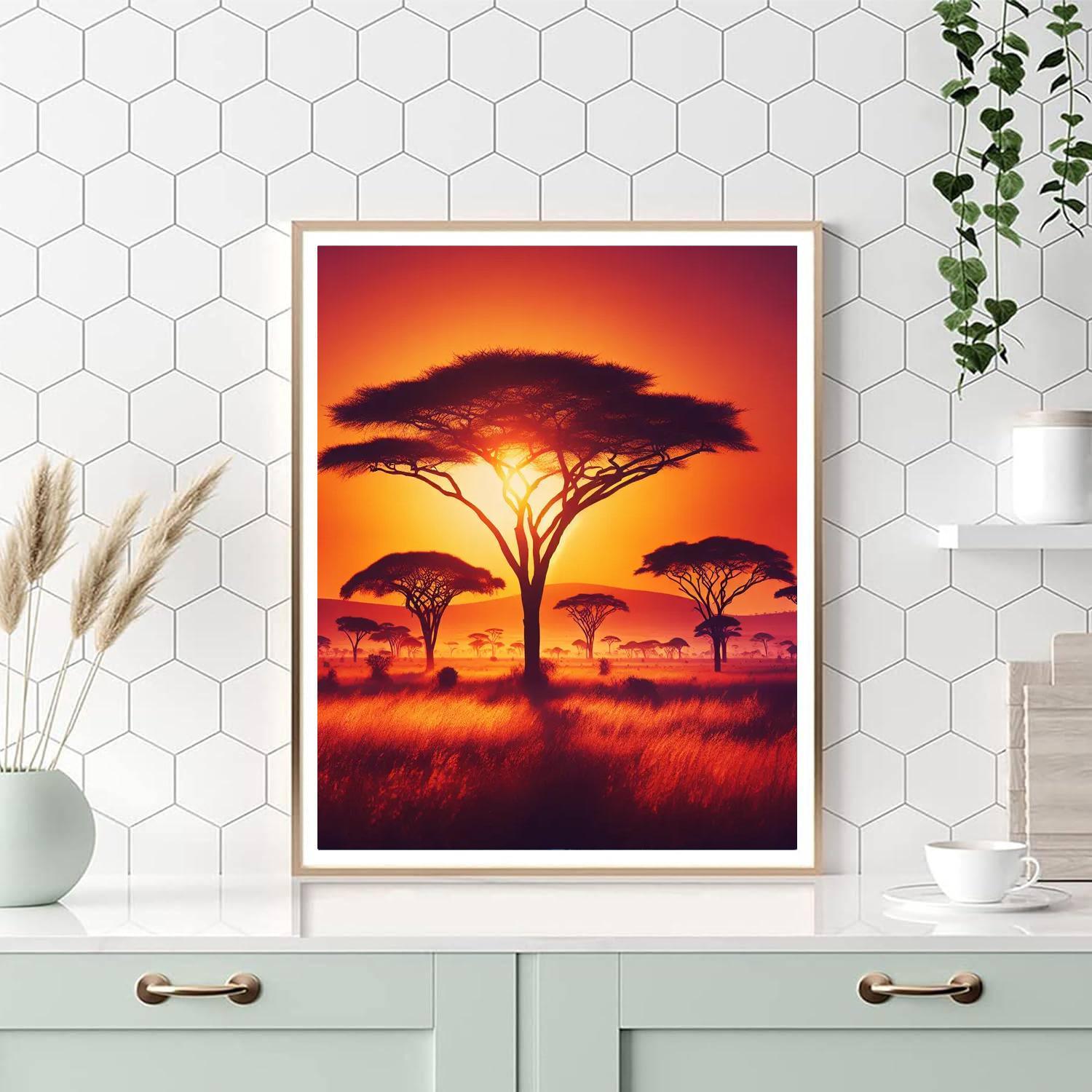 Sunset Savanna Serenade Paint By Numbers