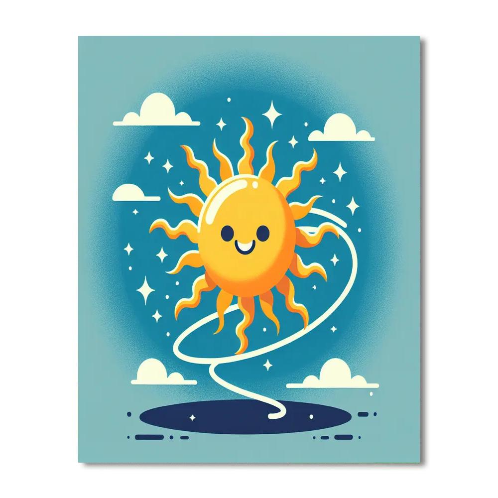 Dancing Sun Paint By Numbers