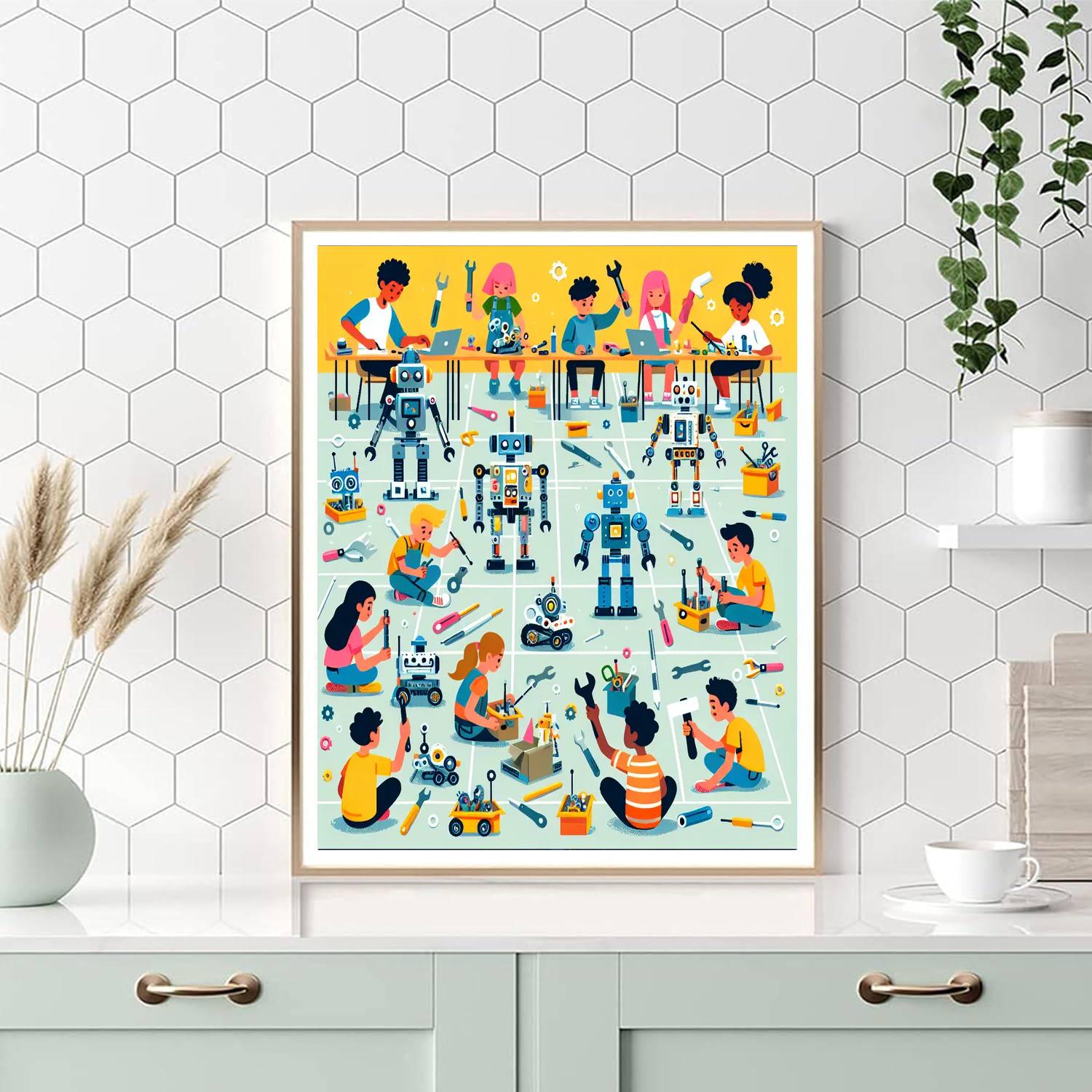 Robot Builders Championship Number Painting