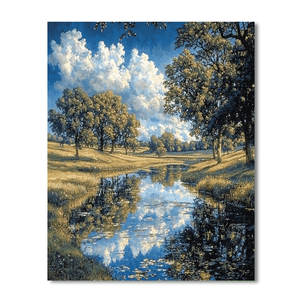 John Constable Inspired Ethereal Reflections  Paint By Numbers