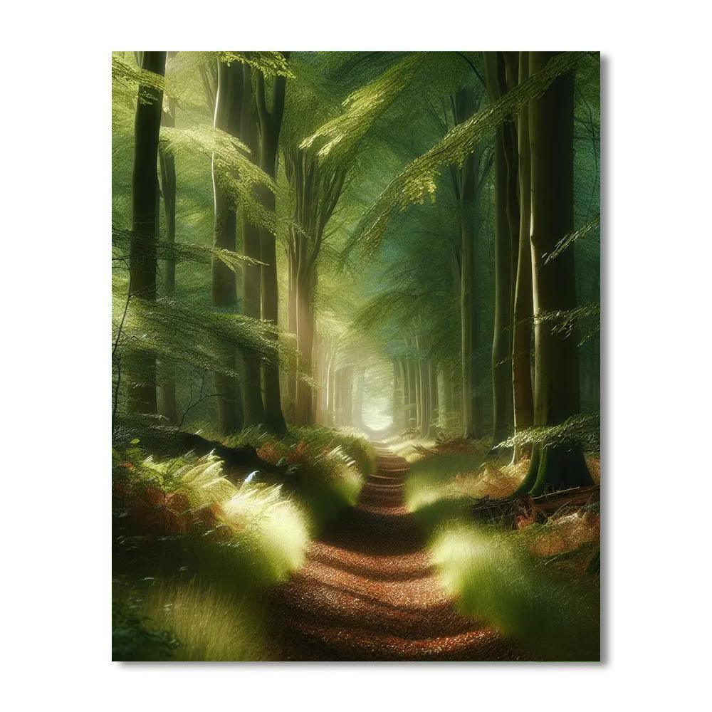 Rustic Woodland Pathway Painting Number Kit