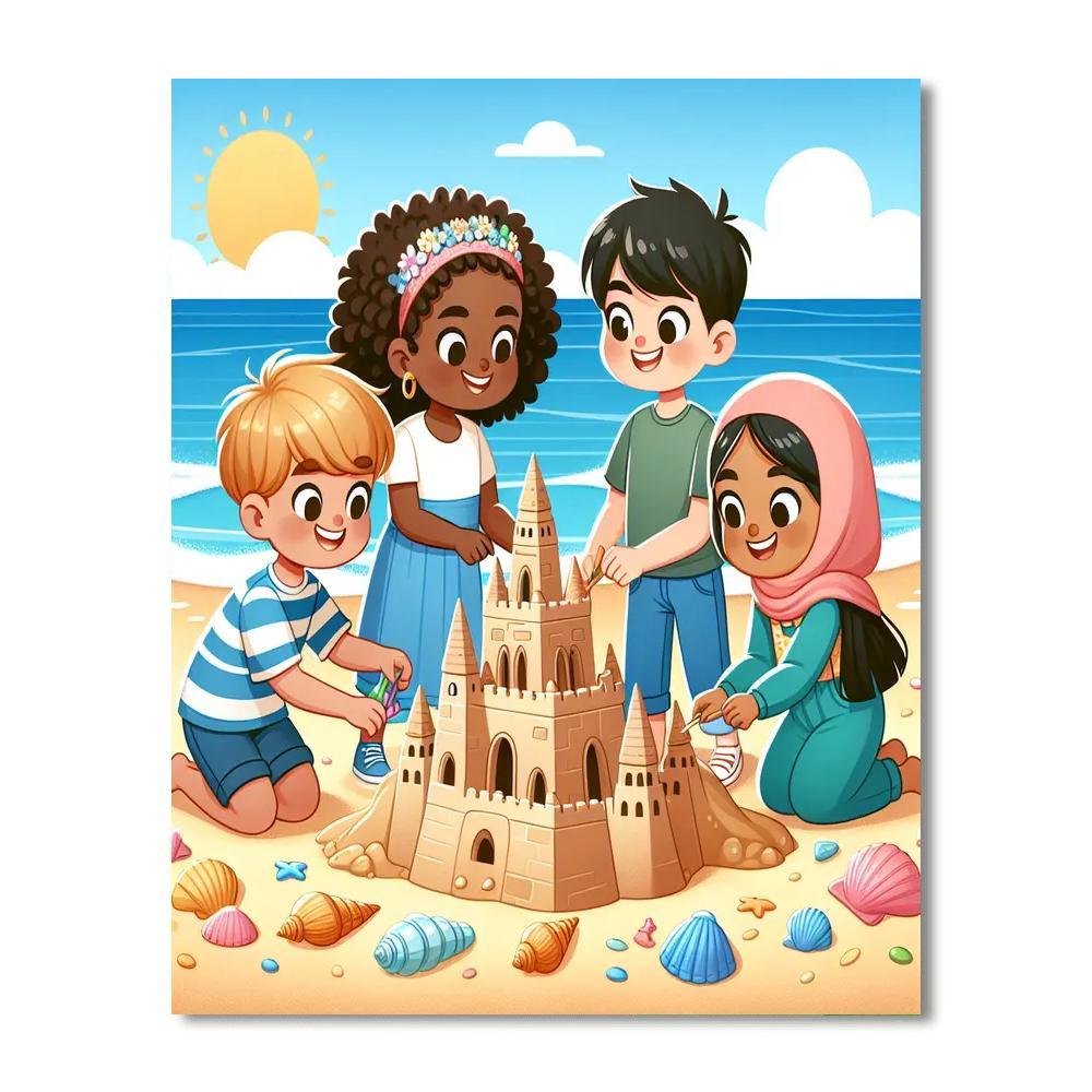 Seaside Sandcastle Kingdom Paint By Number