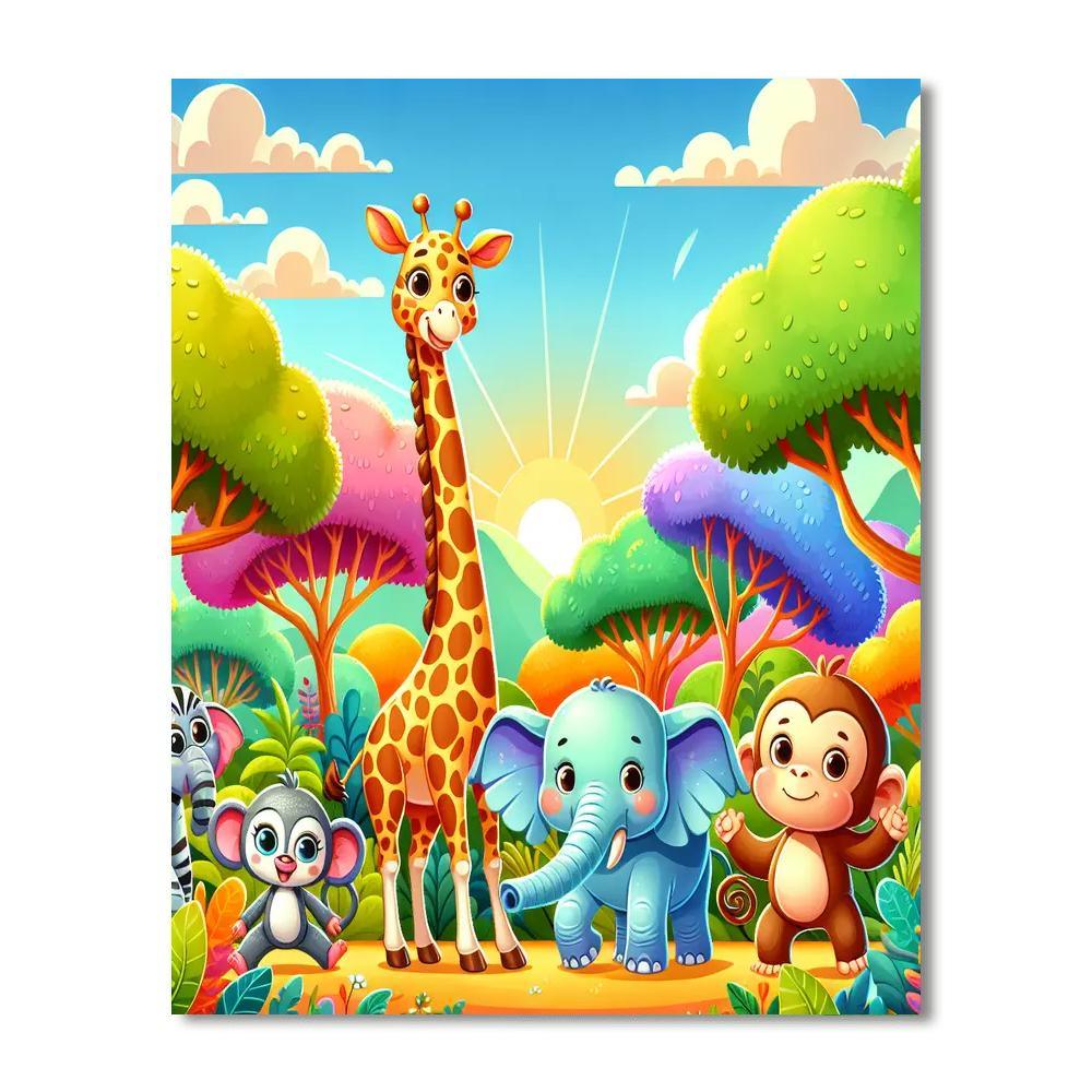 Whimsical Wildlife Adventure Numbered Painting Kits