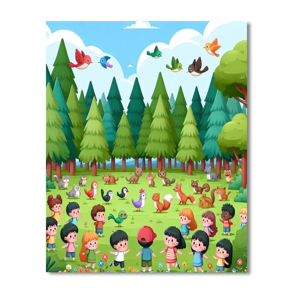 Forest Explorer's Club Painting Number Kit