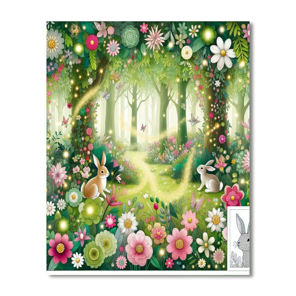 Enchanting Enchanted Forest Painting Number Kit