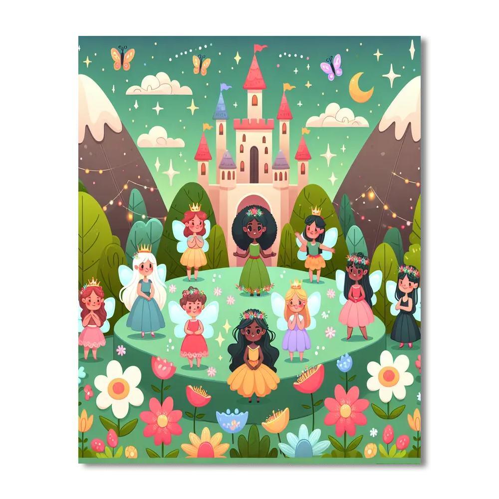 Charming Kingdom Of Fairies Paint By Numbers