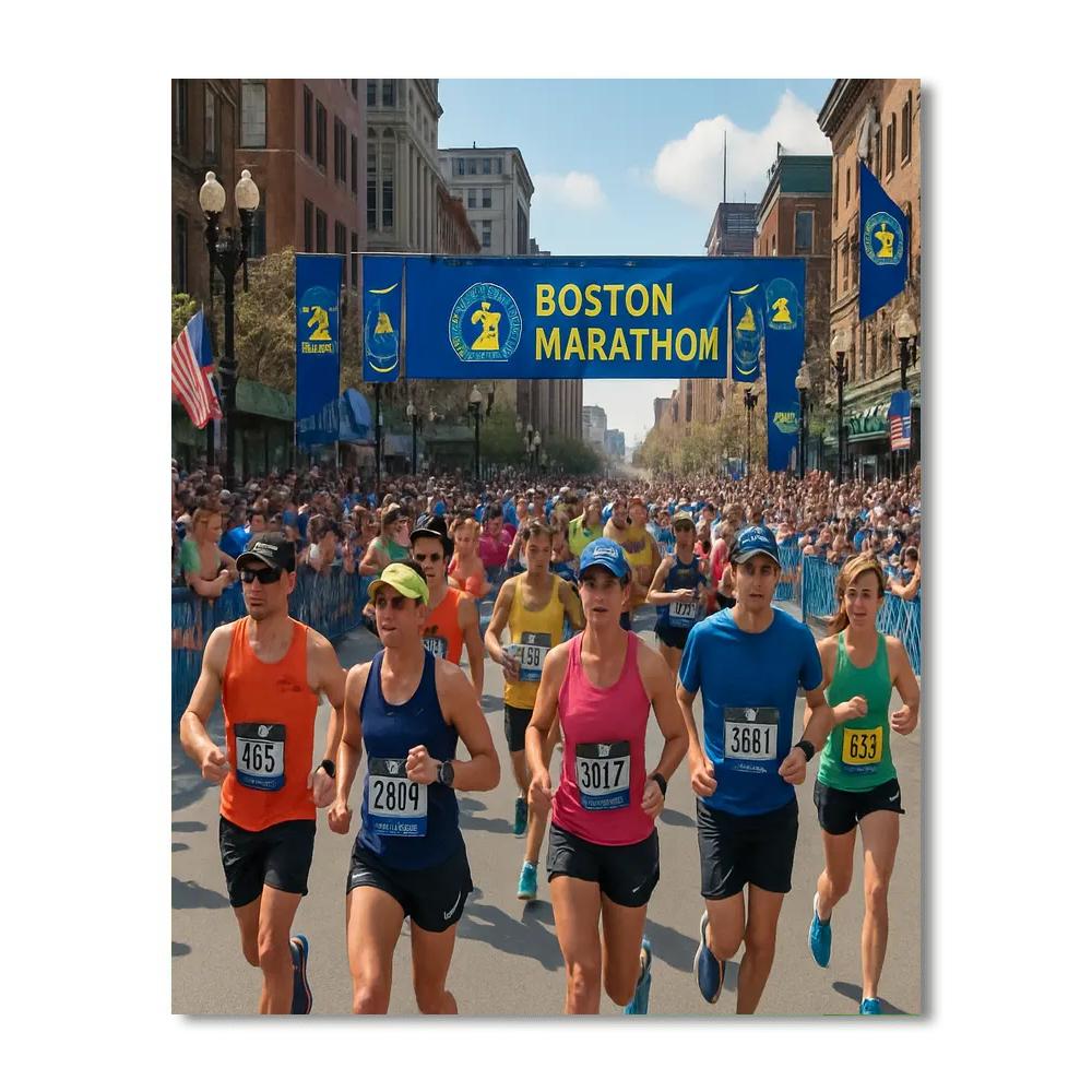Boston Marathon - Usa DIY Paint By Numbers