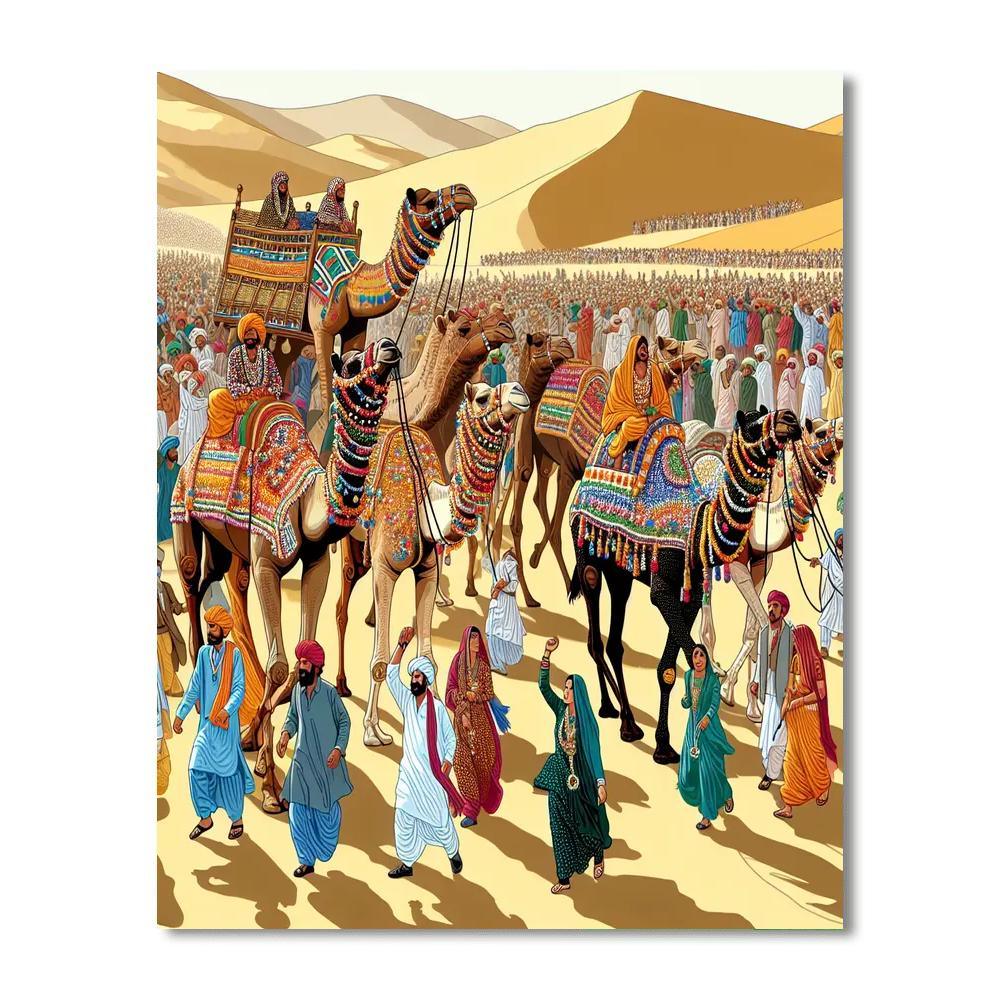 Bikaner Camel Festival - India Numbered Painting Kits