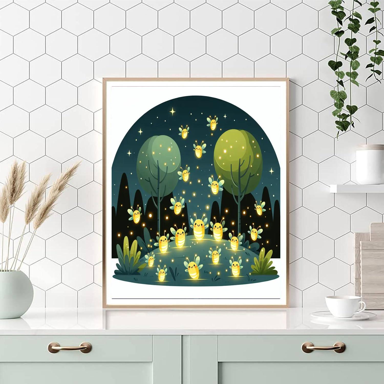 Bright Fireflies Paint By Numbers Kits