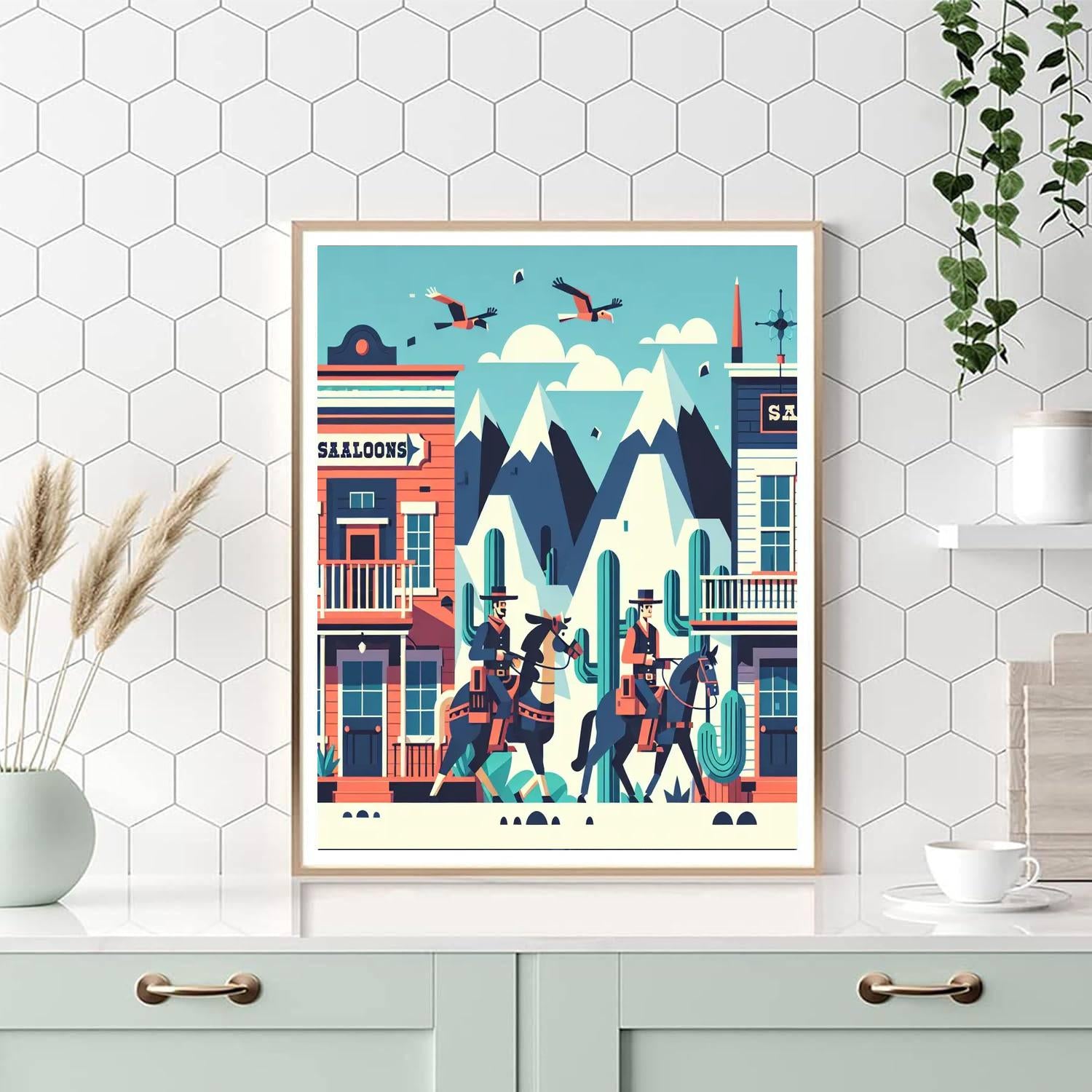 Wild West Frontier Journey Painting By Numbers Kit