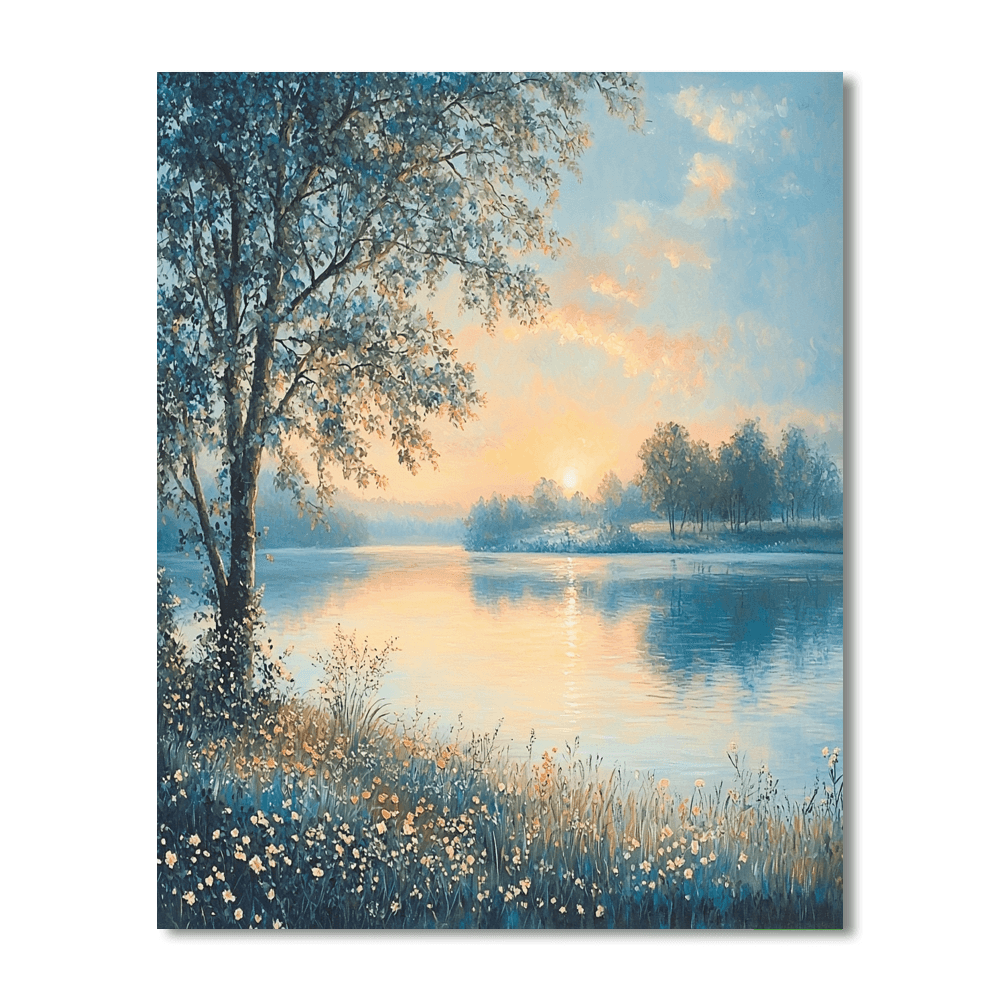 Claude Monet Inspired Morning Serenity  DIY Paint By Numbers