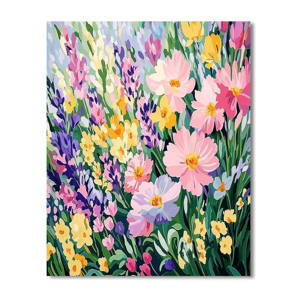 Monet Inspired Whimsical Floral Harmony  Paint By Numbers