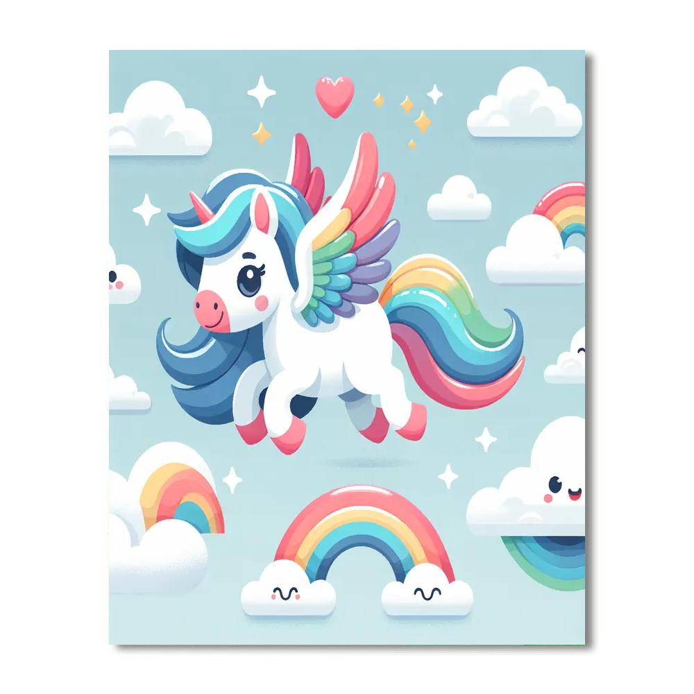 Playful Pegasus Party Numbered Painting Kits