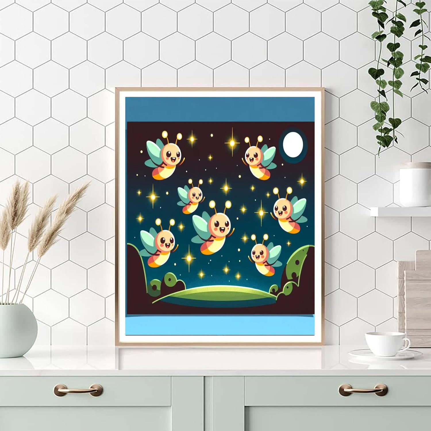 Glowing Firefly Dance Paint By Number