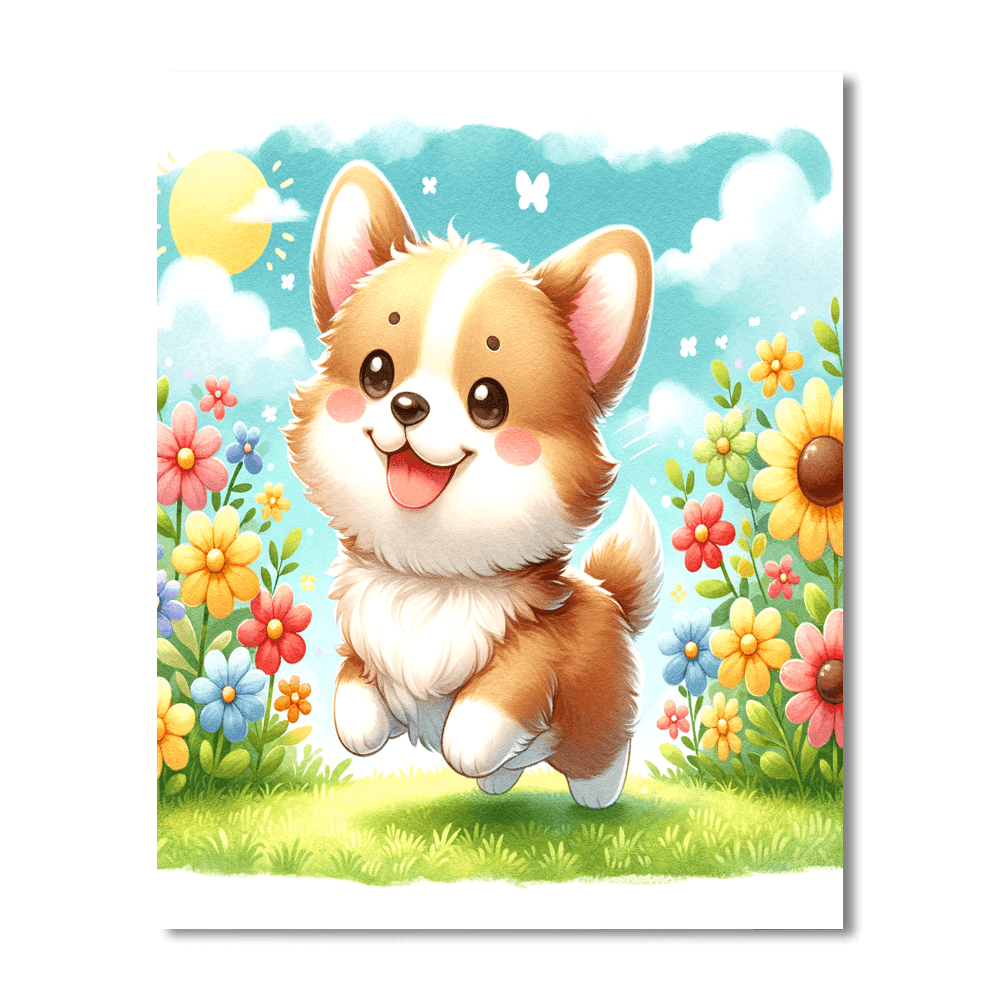 Cuddly Corgi - DIY Painting By Numbers Kit