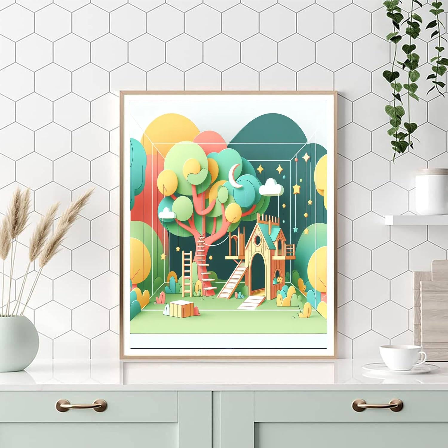 Mystical Enchanted Treehouse Paint By Color