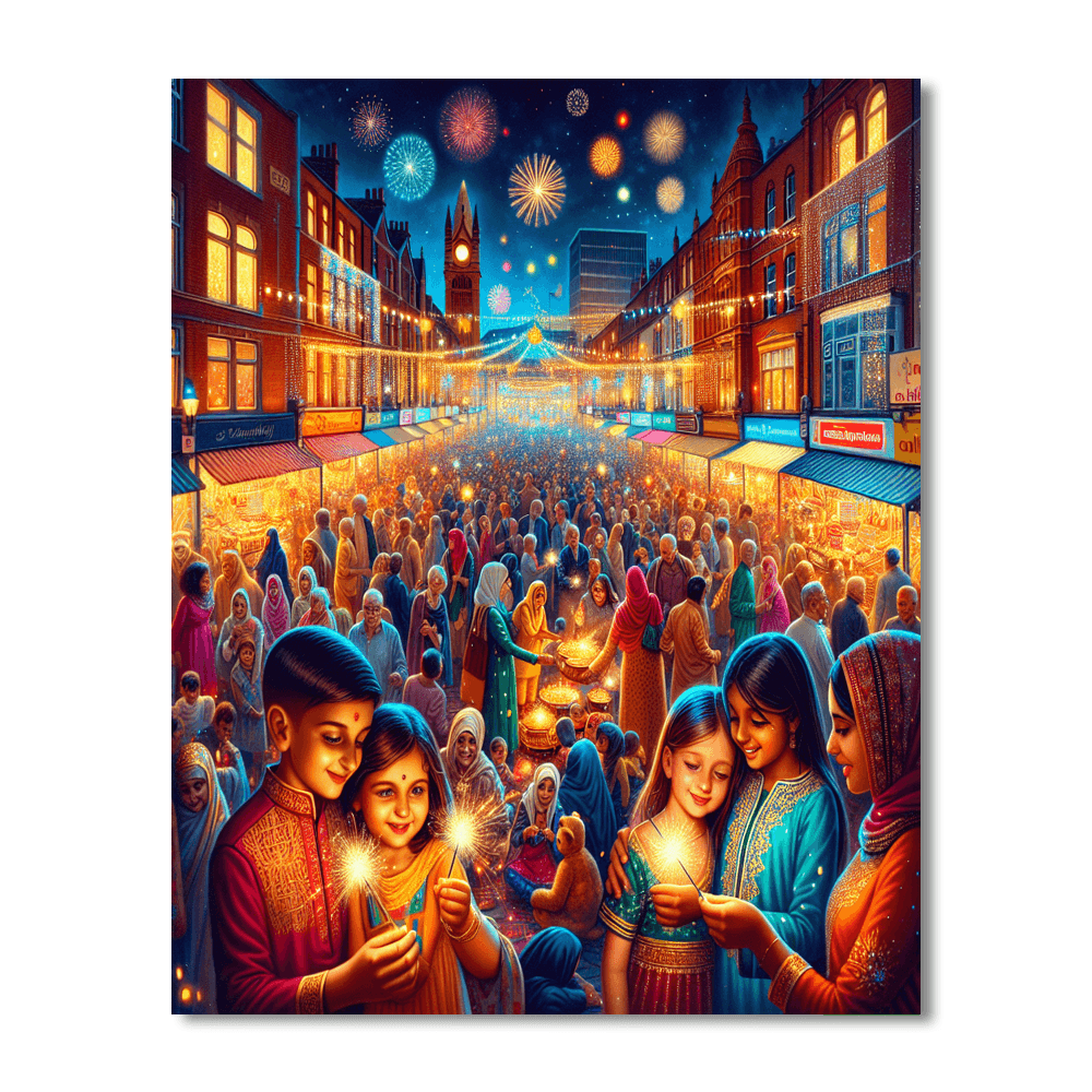 Diwali Festival - Leicester Number Painting