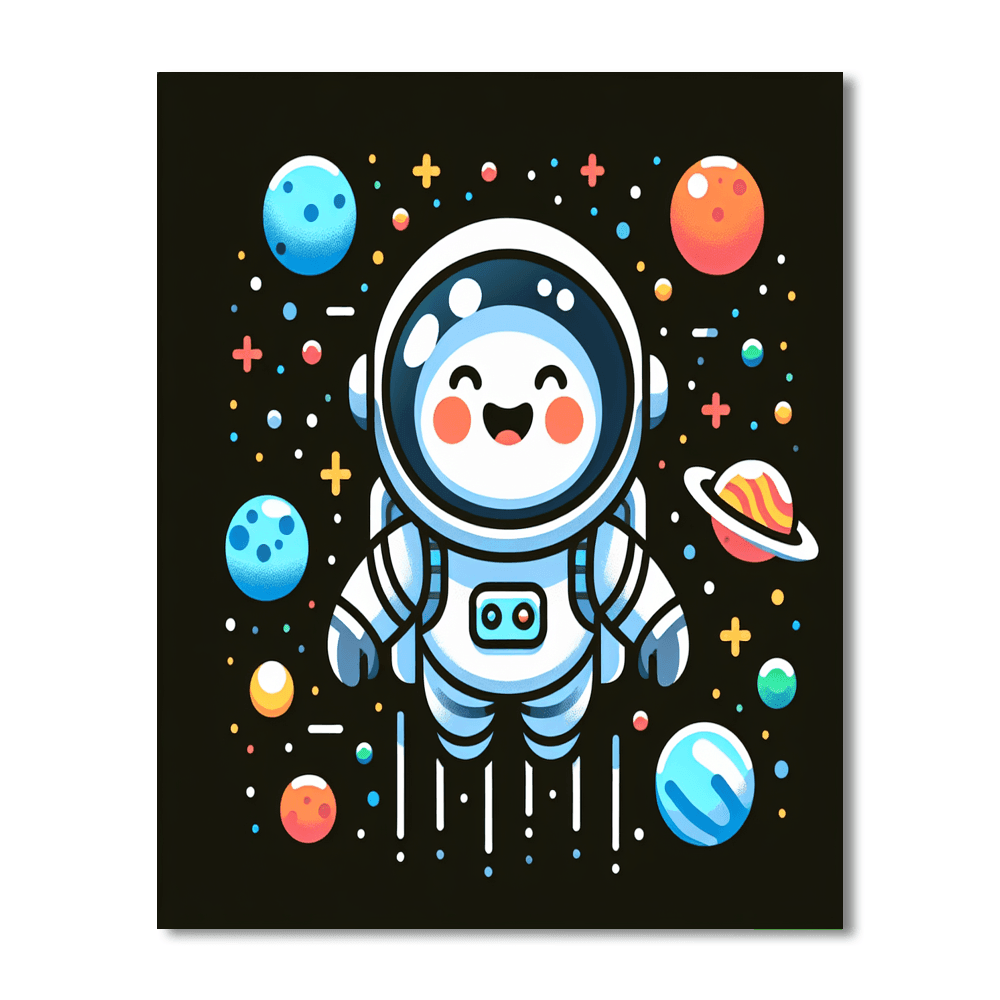 Daring Astronaut Adventure Number Painting