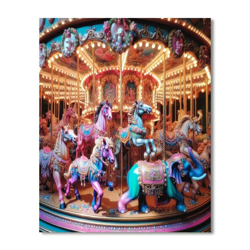 Charming Carousel Of Dreams DIY Paint By Numbers