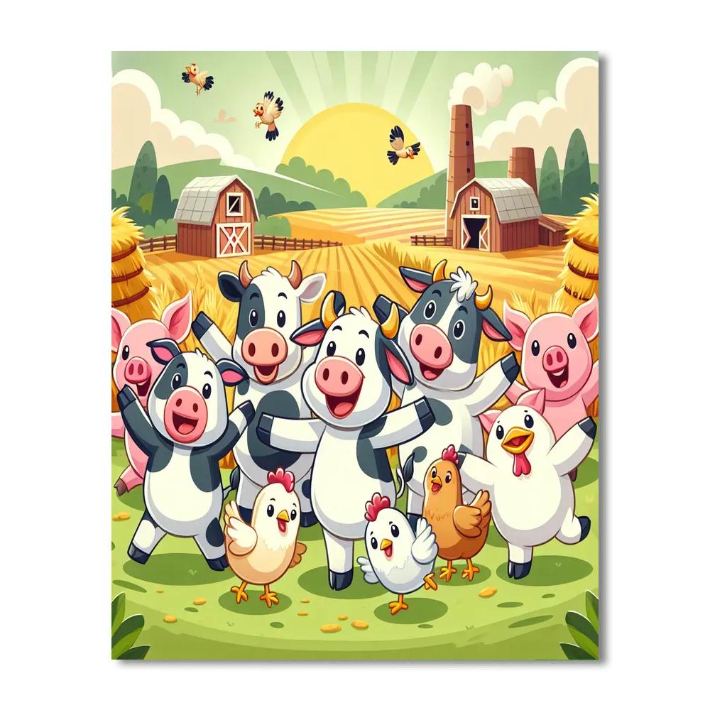 Farmyard Friends’ Harvest Festival DIY Paint By Numbers