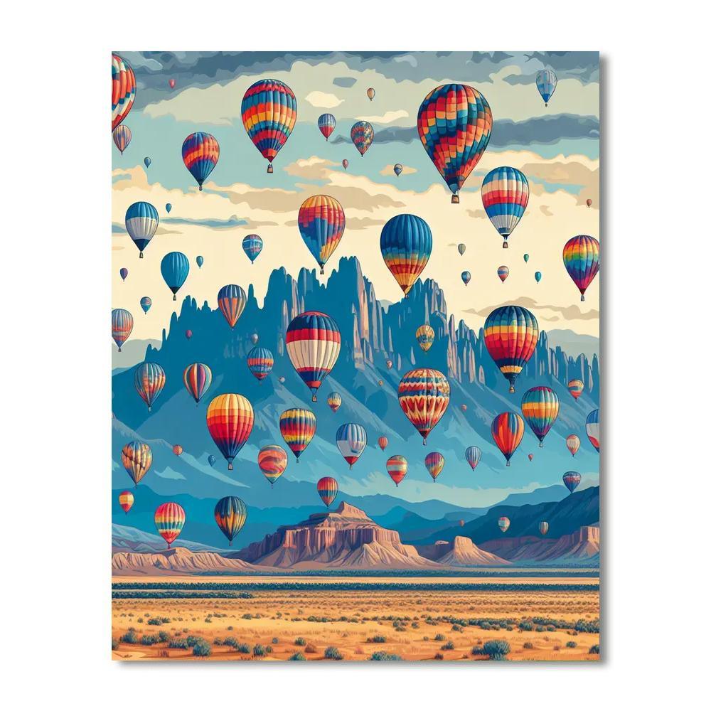 Albuquerque Balloon Festival - New Mexico, Usa Paint By Color