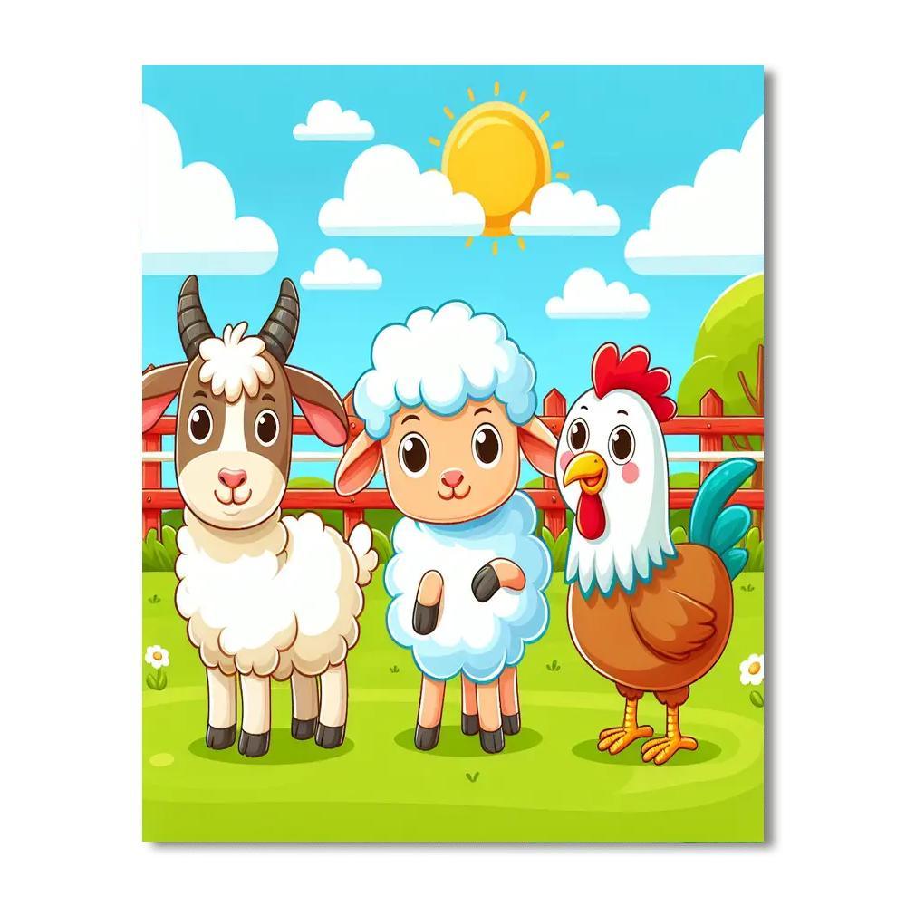 Petting Zoo Paint By Numbers Art
