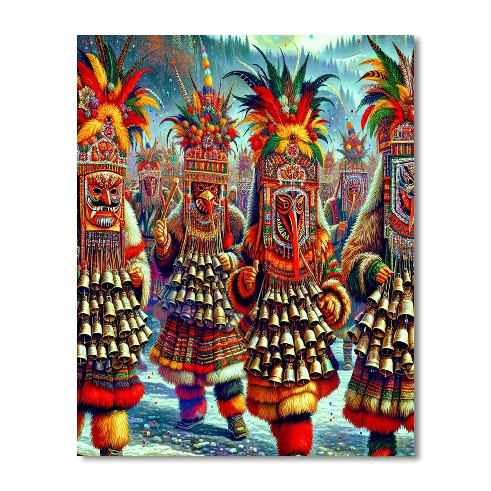 Kukeri Festival - Bulgaria DIY Paint By Numbers