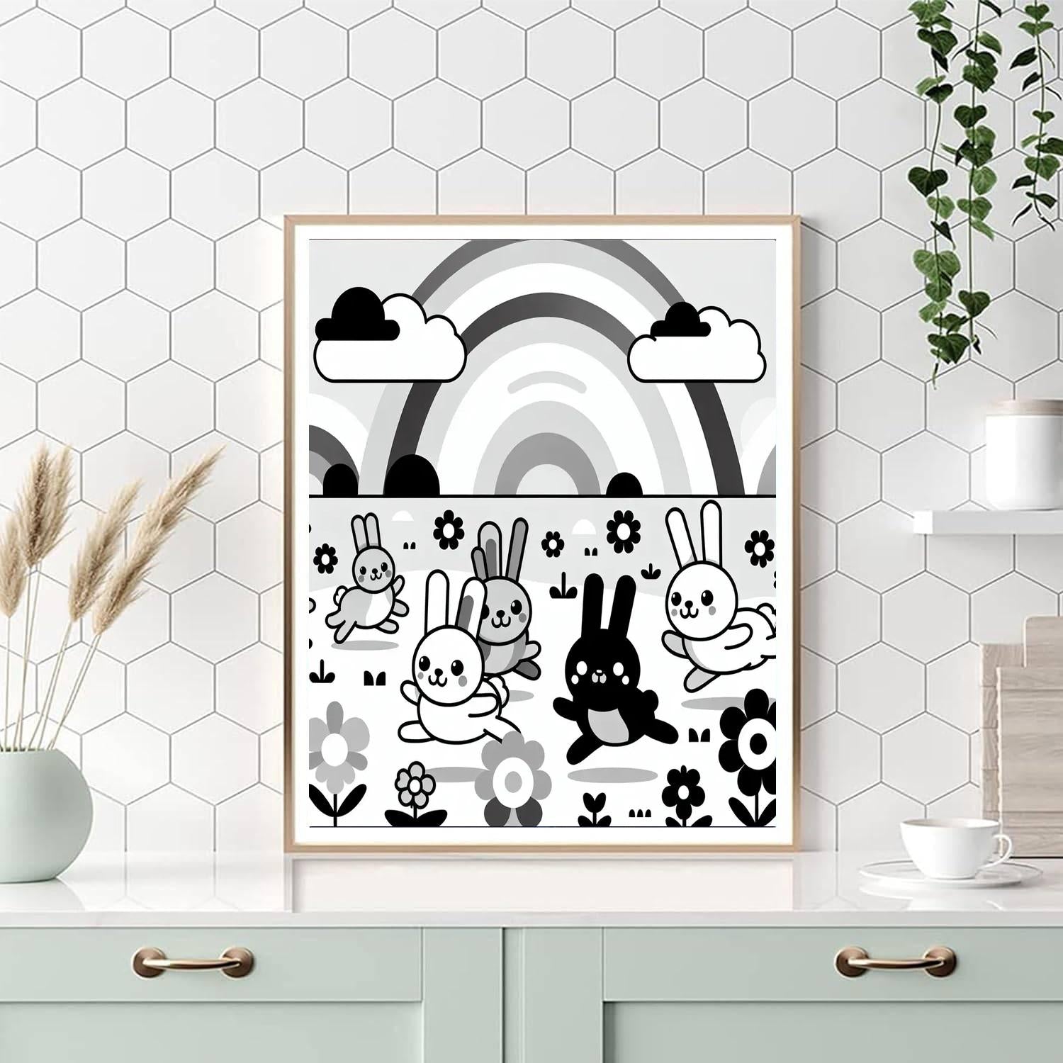 Rabbit’s Rainbow Realm Paint By Numbers