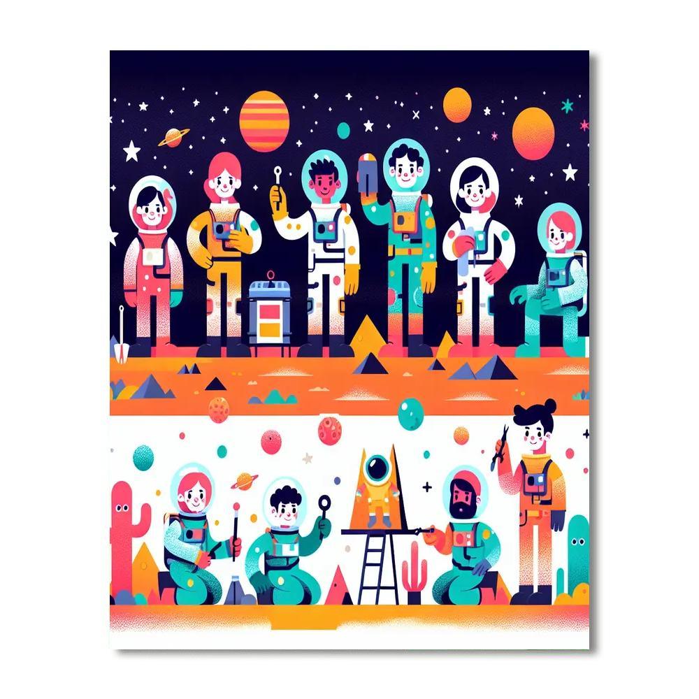 Space Outpost Adventure Paint By Color