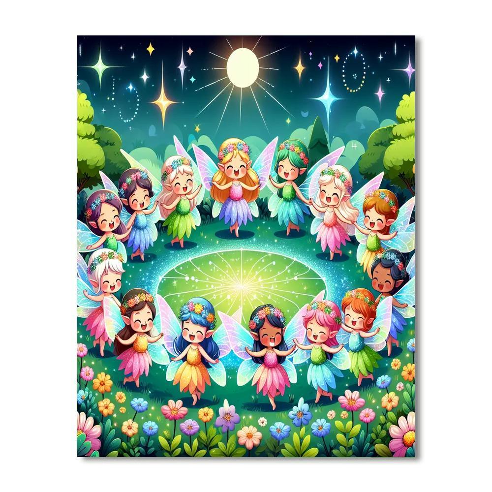 Magical Fairy Circles Paint By Numbers Art