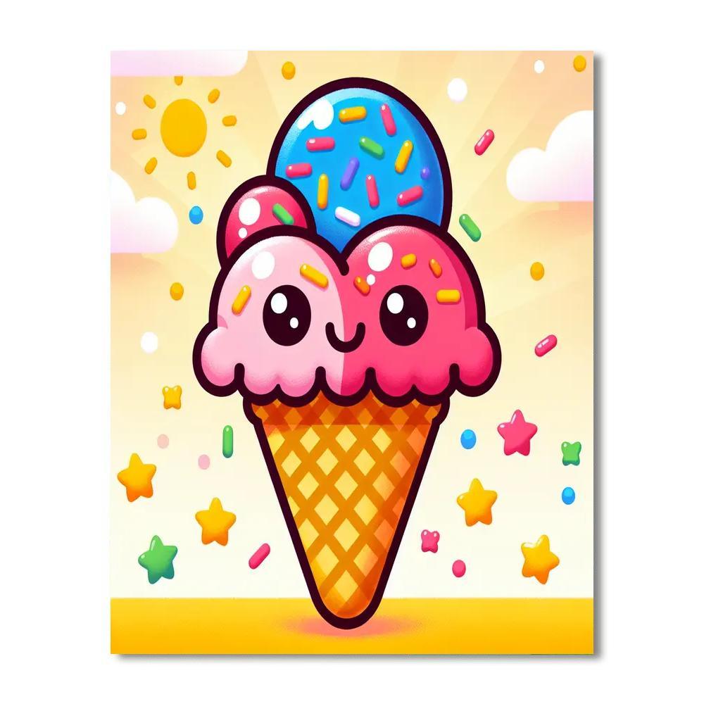 Jolly Ice Cream Cone Paint By Numbers Kits