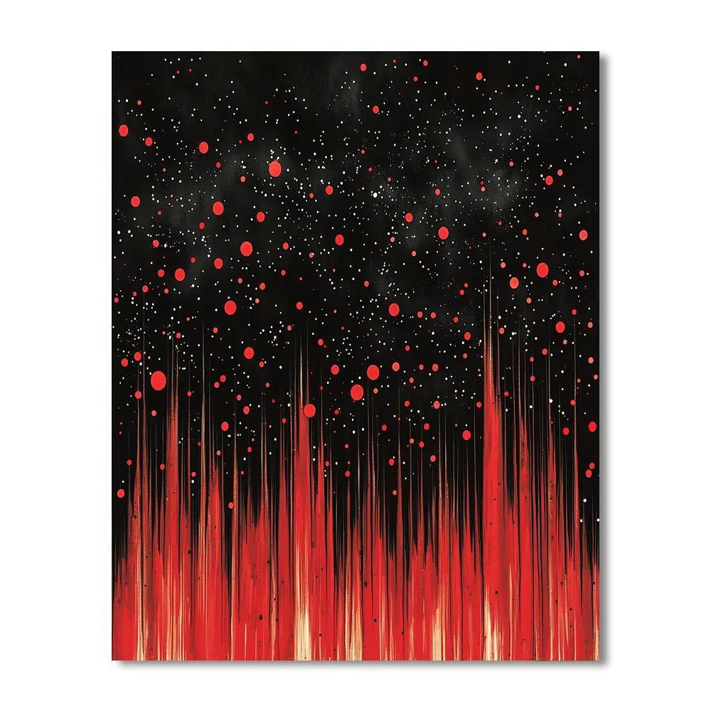 Yayoi Kusama Inspired Polka Dot Cosmos  Paint By Numbers Kits