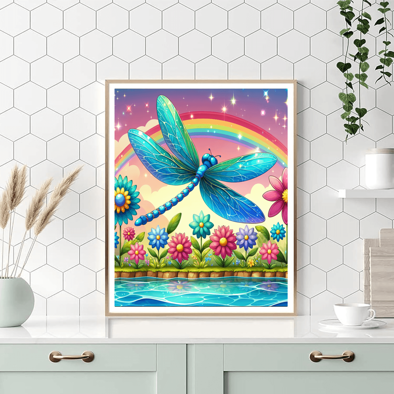 Delightful Dragonfly Number Painting