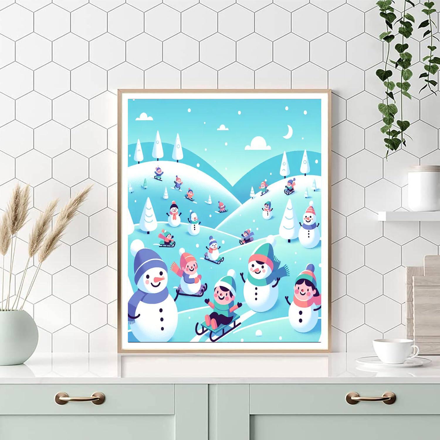 Frosty Fun Festivities Number Painting