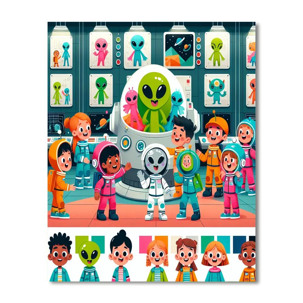 Space Station Encounter DIY Paint By Numbers