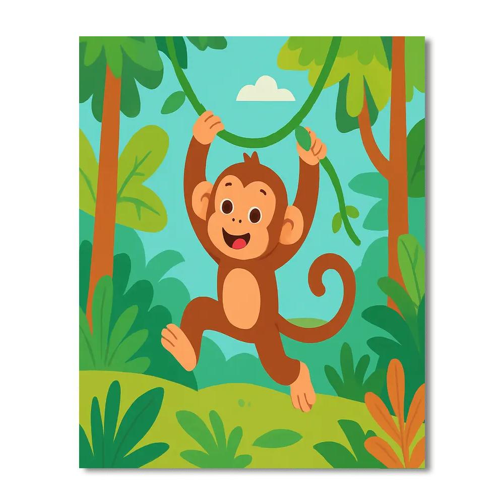 Daring Adventure Monkey Paint By Numbers