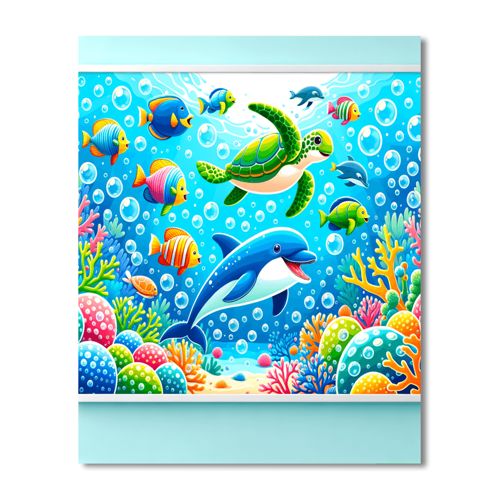 Bubbly Underwater Friends Paint By Numbers