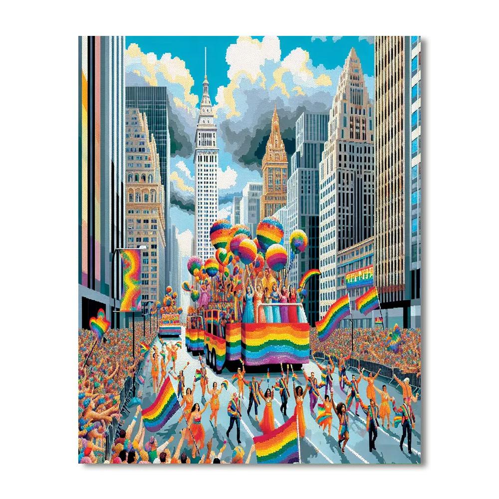 Pride Parade - New York City, Usa Painting Number Kit