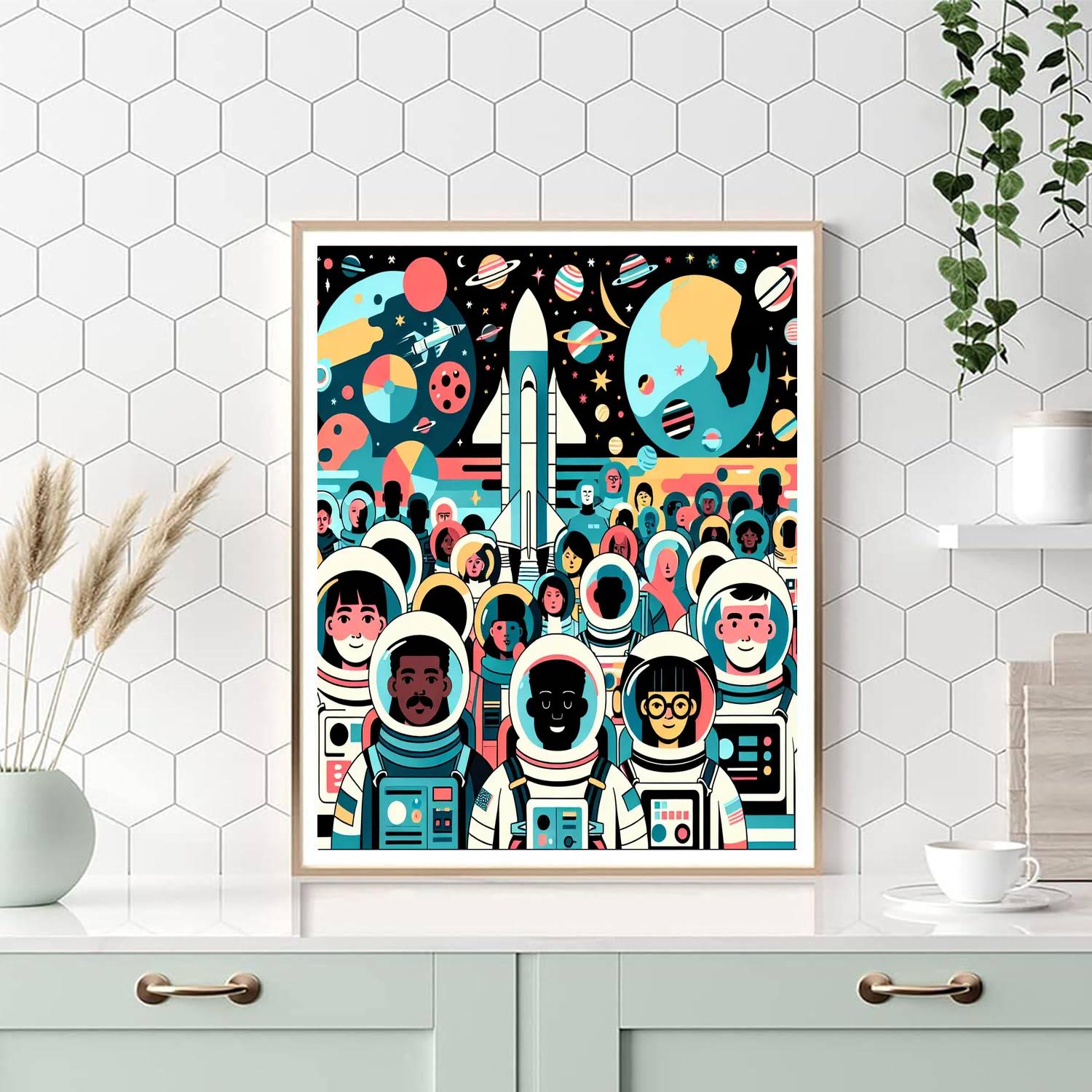 Space Adventure Voyage Painting By Numbers Kit