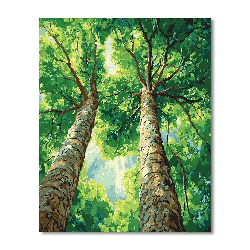Michelangelo Inspired Majestic Trees  Paint By Color