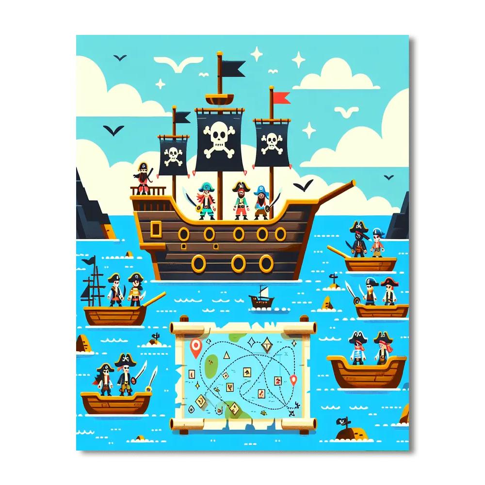 Piratical Sea Voyage Painting By Numbers Kit