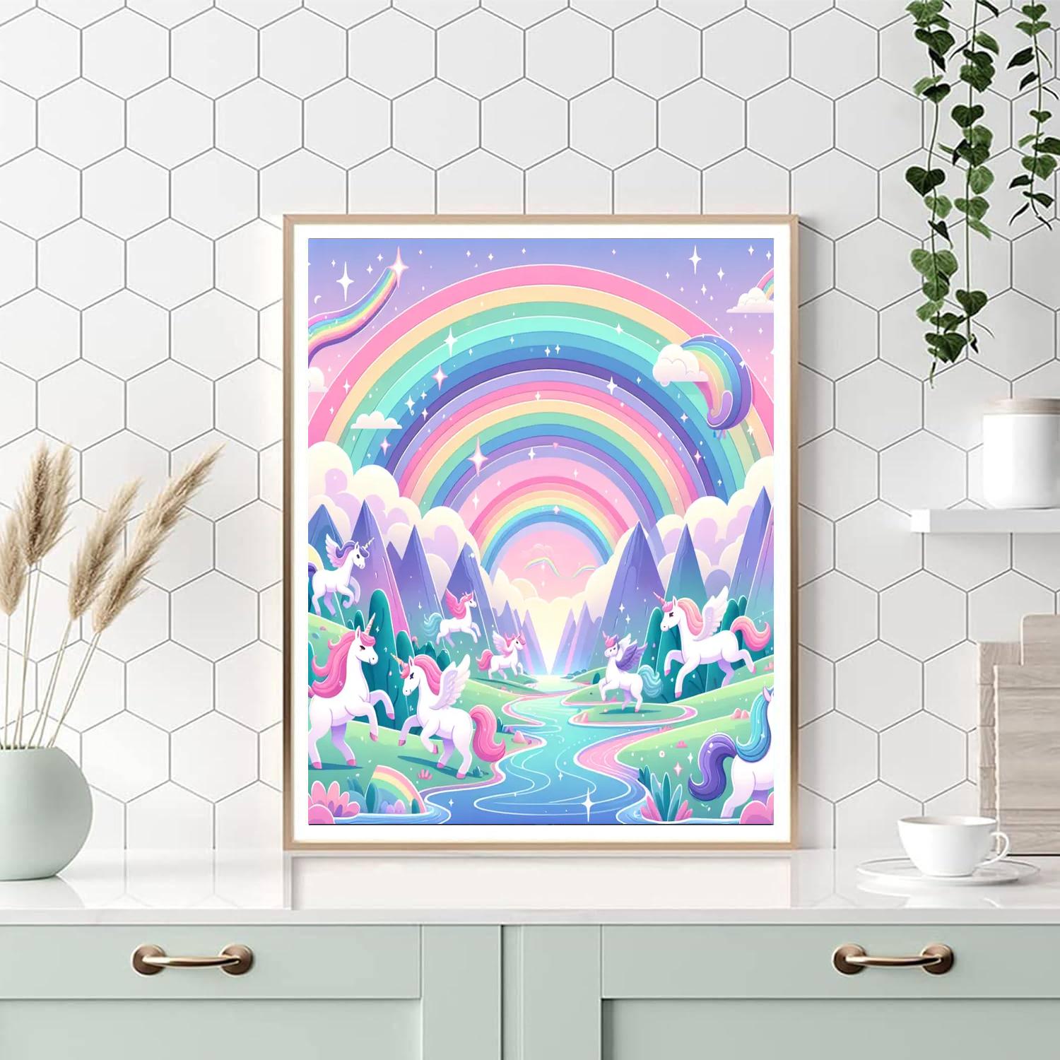 Magic Of The Unicorn Realm Painting Number Kit