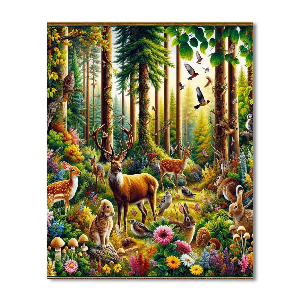 Adventurous Forest Expedition Numbered Painting Kits
